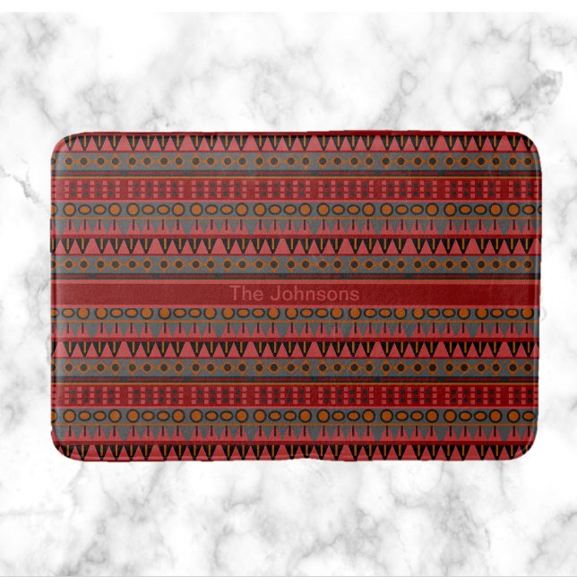 Alfombrilla De Baño Funky Boho Tríbal Pattern (Subido por el creador)