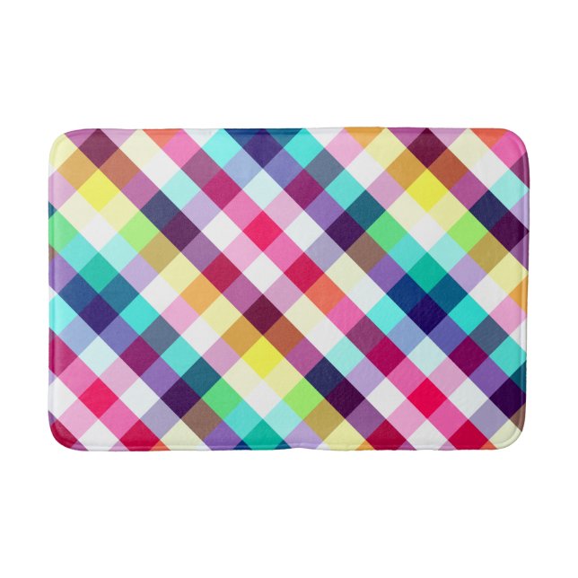 Alfombrilla De Baño Funky Rainbow PlPattern Medium Bath Mat (Anverso)