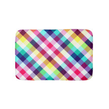 Funky Rainbow PlPattern Small Bath Mat