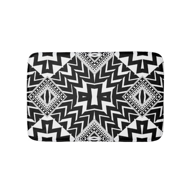 Alfombrilla De Baño Funky Tribal Chevron Pattern Bath Mat (Anverso)