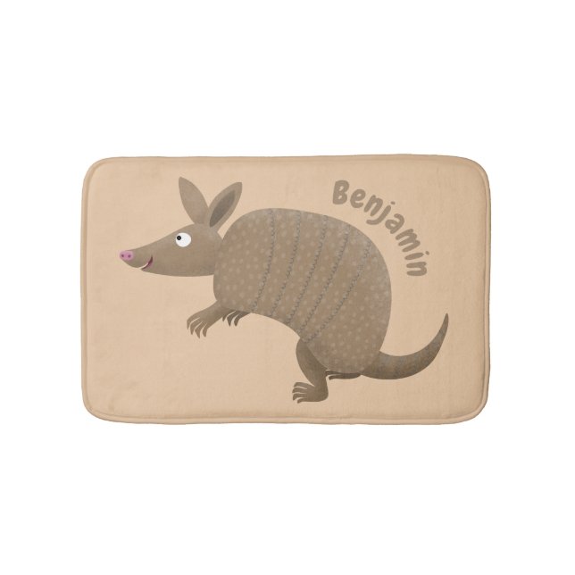 Alfombrilla De Baño Funny armadillo feliz personalizado ilustracion (Anverso)