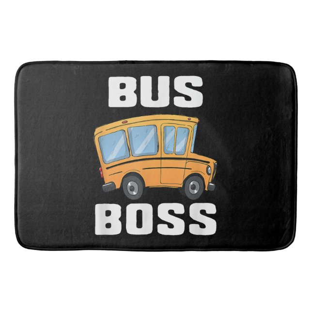 Alfombrilla De Baño Funny Bus Boss School Bus Driver (Anverso)