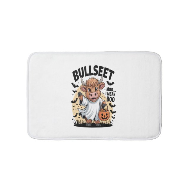 Alfombrilla De Baño Funny Cow Halloween (Anverso)