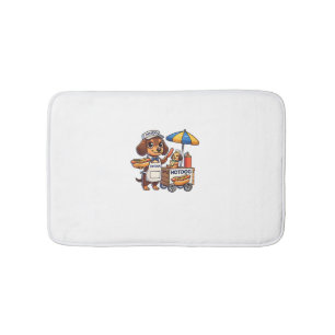 Alfombrilla De Baño Funny Dachshund Perro Doxie Sausage Hotdog Sandwic