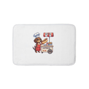 Alfombrilla De Baño Funny Dachshund Perro Weiner Sausage Hotdog Sandwi