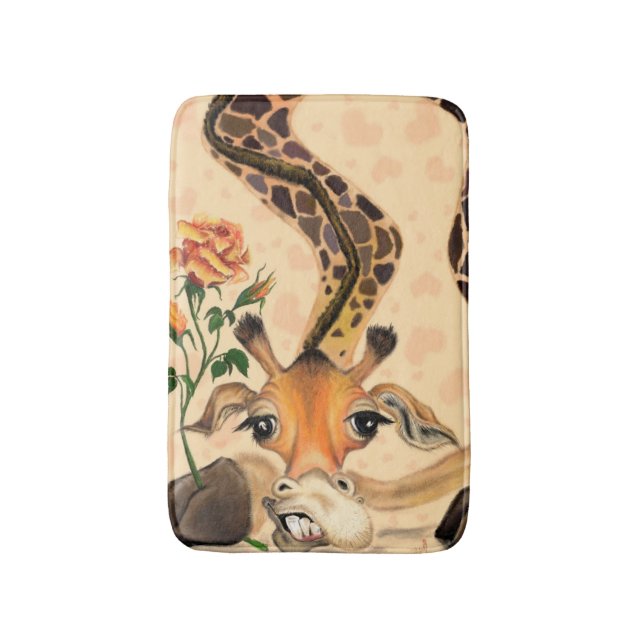 Alfombrilla De Baño Funny Giraffe Bath Mat (Frente vertical)