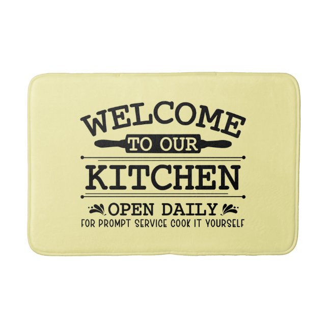 Alfombrilla De Baño Funny kitchen cooking word art  (Anverso)