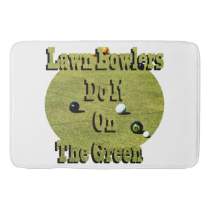 Alfombrilla De Baño Funny Lawn Bowlers Lo Hace En El Verde,