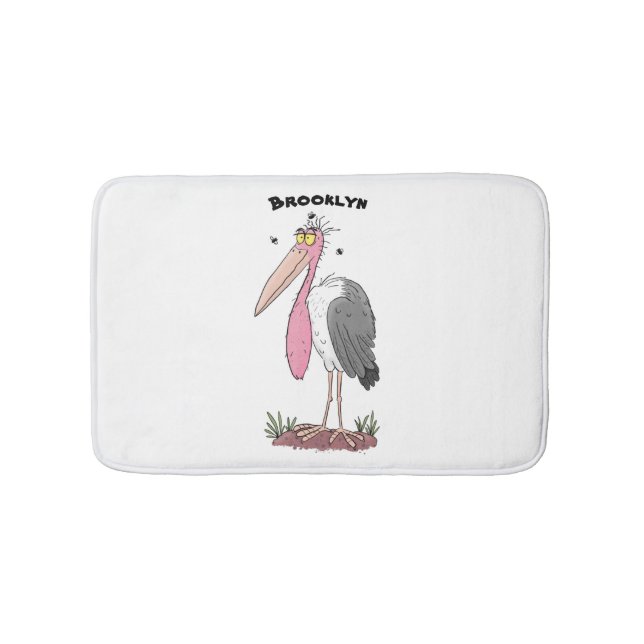 Alfombrilla De Baño Funny marabou stork personalizado (Anverso)