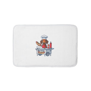 Alfombrilla De Baño Funny Perro Dachshund Perro Weenie Sausage Hotdog 