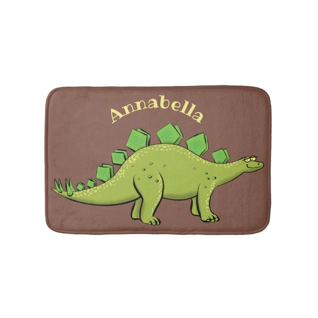 Alfombrilla De Baño Funny stegosaurus dinosaur personalizado (Anverso)