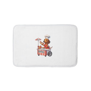 Alfombrilla De Baño Funny Weenie Dachshund Dog Sausage Hotdog Sandwich