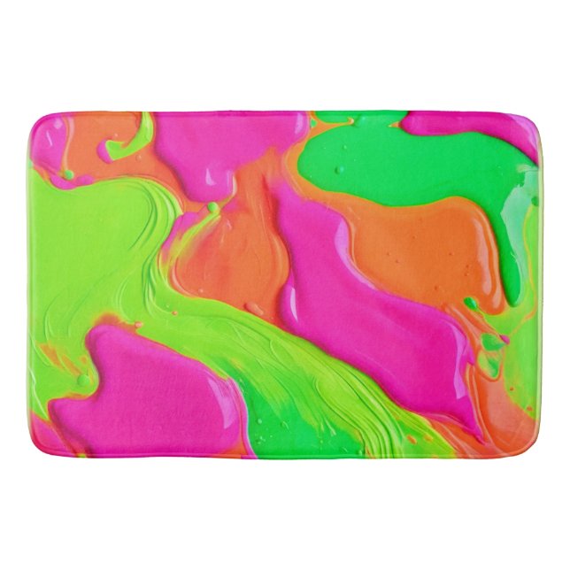 Alfombrilla De Baño Fusión de Colores Vívidos (Anverso)