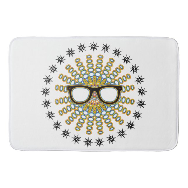 Alfombrilla De Baño Gafas de nerd soleadas + tu trasero. e ideas (Anverso)