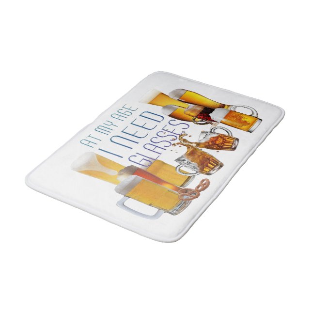 Alfombrilla De Baño Gafas de pilsner de gafas de cerveza de SlipperyJo (Angular)