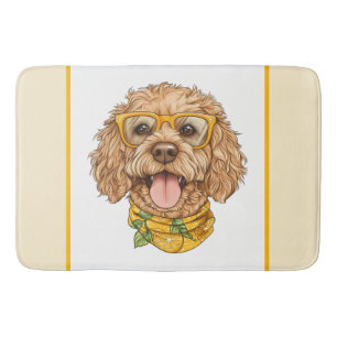 Alfombrilla De Baño Gafas de sol para perros Goldendoodle lindos Naran