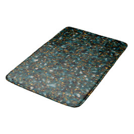 Alfombrilla De Baño Galaxias Negro Azul y Oro
