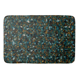Alfombrilla De Baño Galaxies Black Blue & Gold