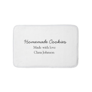 Alfombrilla De Baño Galletas caseras añade tu nombre de texto personal