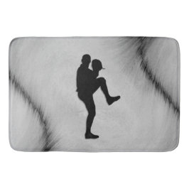 Alfombrilla De Baño Ganador de béisbol Pitcher Windup