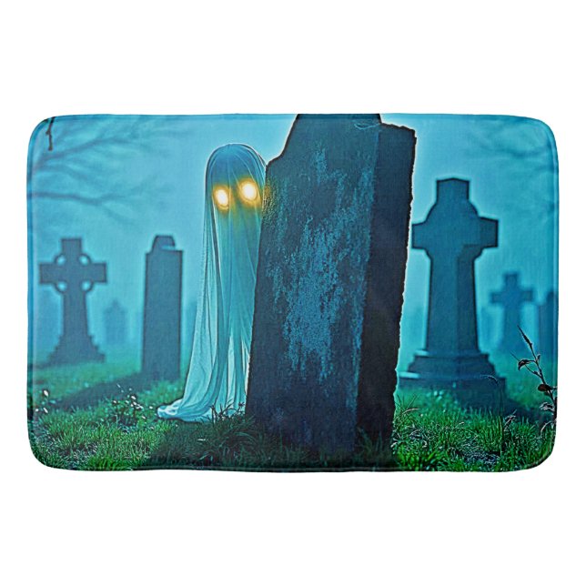 Alfombrilla De Baño Gantasma inquietante de Graveyard Ghost (Anverso)