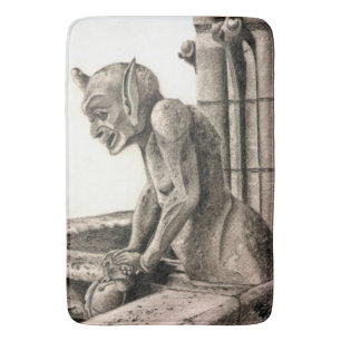 Alfombrilla De Baño Gargoyle de Notre Dame - el vigilante