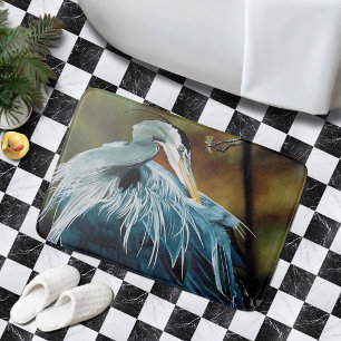Alfombrilla De Baño Garza Azul