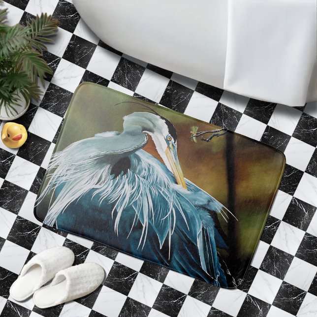 Alfombrilla De Baño Garza Azul (Subido por el creador)