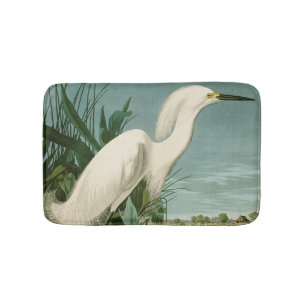 Alfombrilla De Baño Garza Blanca de Audubon Ave Birding