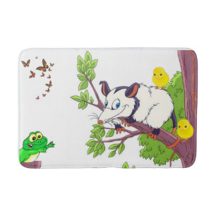 Alfombrilla De Baño Gasas de yugo sapo Rana Floral Baño Mat