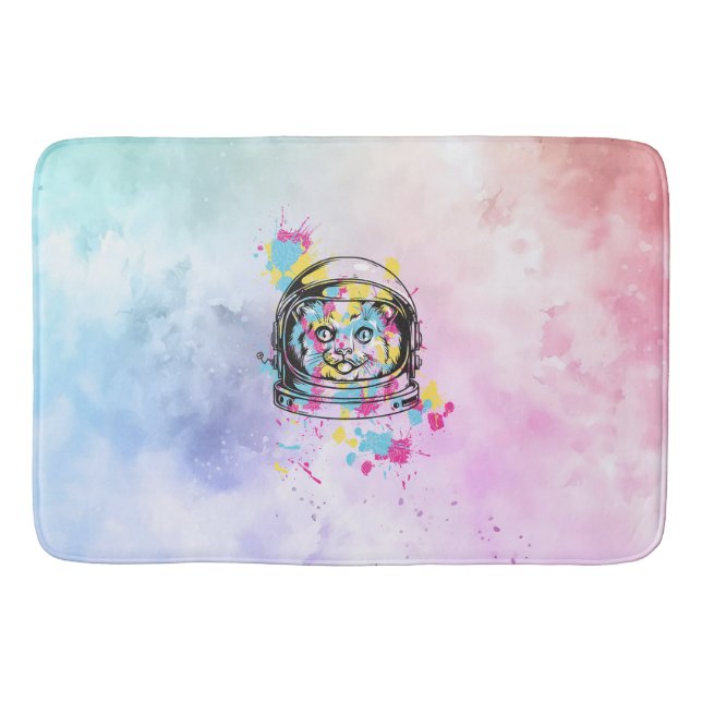 Alfombrilla De Baño Gata Astronauta (Anverso)