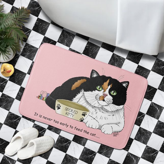Alfombrilla De Baño Gatito Hambriento de Mañana Temprano (Subido por el creador)