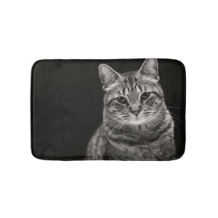 Alfombrilla De Baño Gatito negro del Tabby