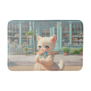 Alfombrilla De Baño Gatito suave con langosta en pastelería