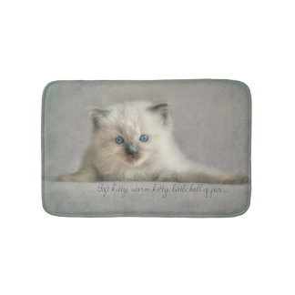 Alfombrilla De Baño Gatito suave, estera de baño del ragdoll