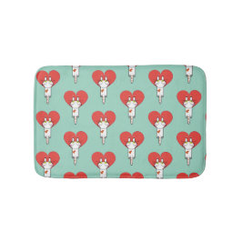 Alfombrilla De Baño Gato aferrado al amor.