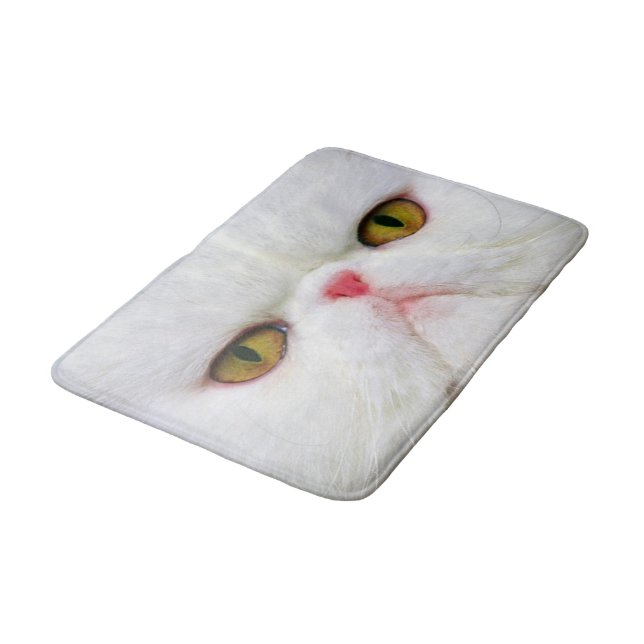 Alfombrilla De Baño Gato blanco (Angular)