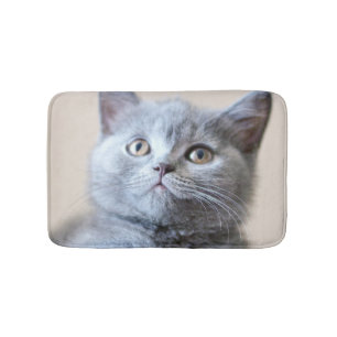 Alfombrilla De Baño Gato británico gris de Shorthair