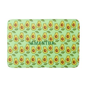 Alfombrilla De Baño Gato de aguacate verde