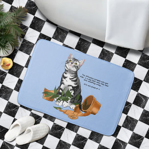 Alfombrilla De Baño Gato de malversación de planta