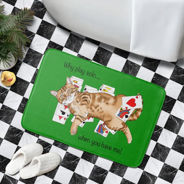 Alfombrilla De Baño Gato de tarjetas de juegos de Solitaire (Subido por el creador)