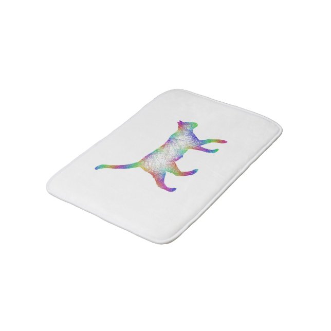 Alfombrilla De Baño Gato del arco iris (Angular)