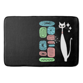 Alfombrilla De Baño Gato fresco moderno de los mediados de siglo