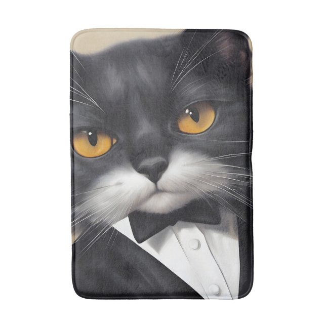 Alfombrilla De Baño Gato inteligente (Frente vertical)
