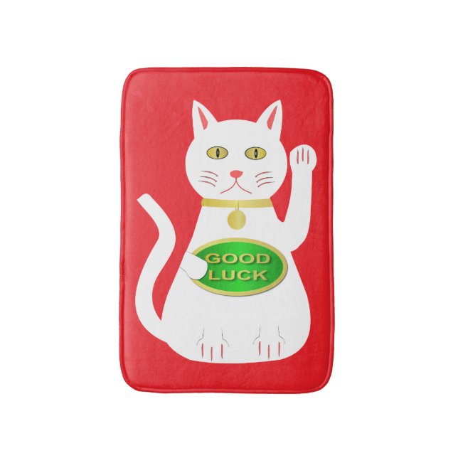 Alfombrilla De Baño Gato Lucky Oriental (Frente vertical)
