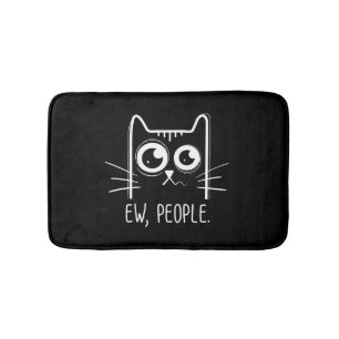 Alfombrilla De Baño Gato Negro Ew Personas Funny Gato Lover