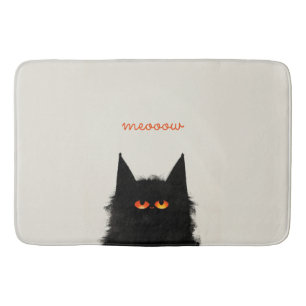 Alfombrilla De Baño Gato negro gruñón