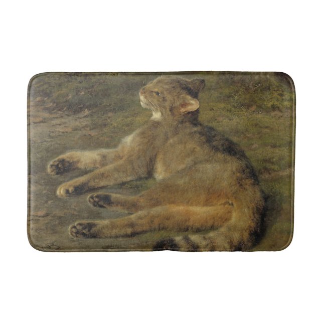 Alfombrilla De Baño Gato salvaje (de Rosa Bonheur) (Anverso)