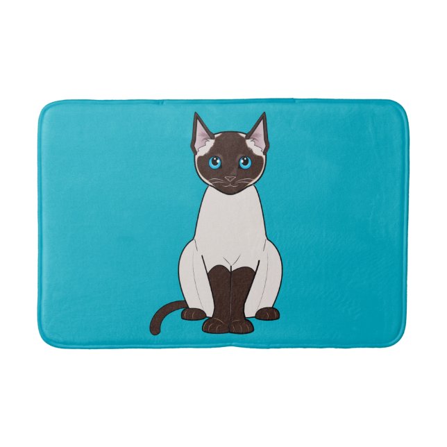 Alfombrilla De Baño Gato siamés (Anverso)