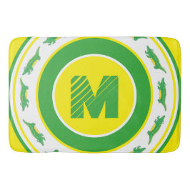 Alfombrilla De Baño Gator de cocodrilo verde